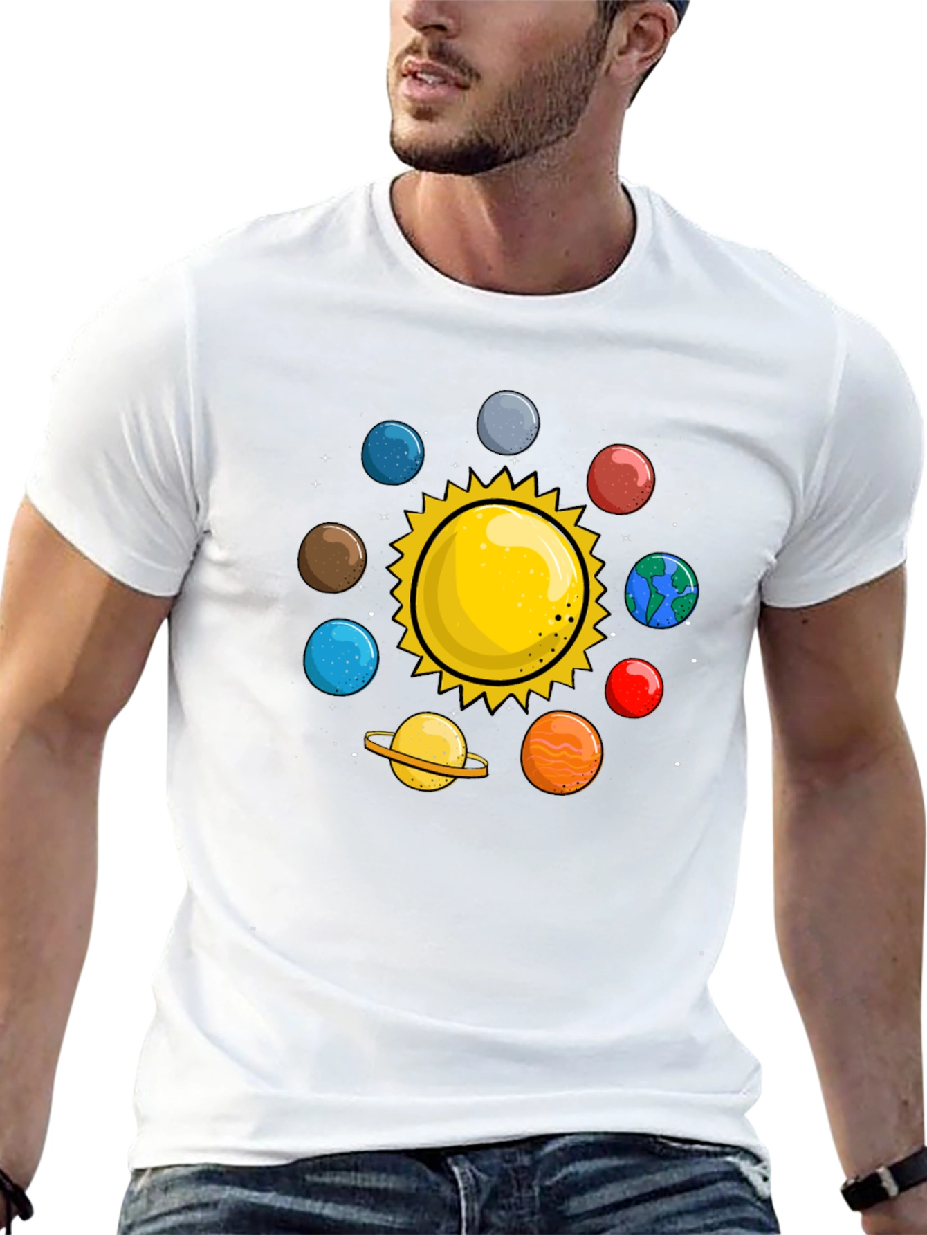 Solar System T-Shirt - Planets Graphic Tee