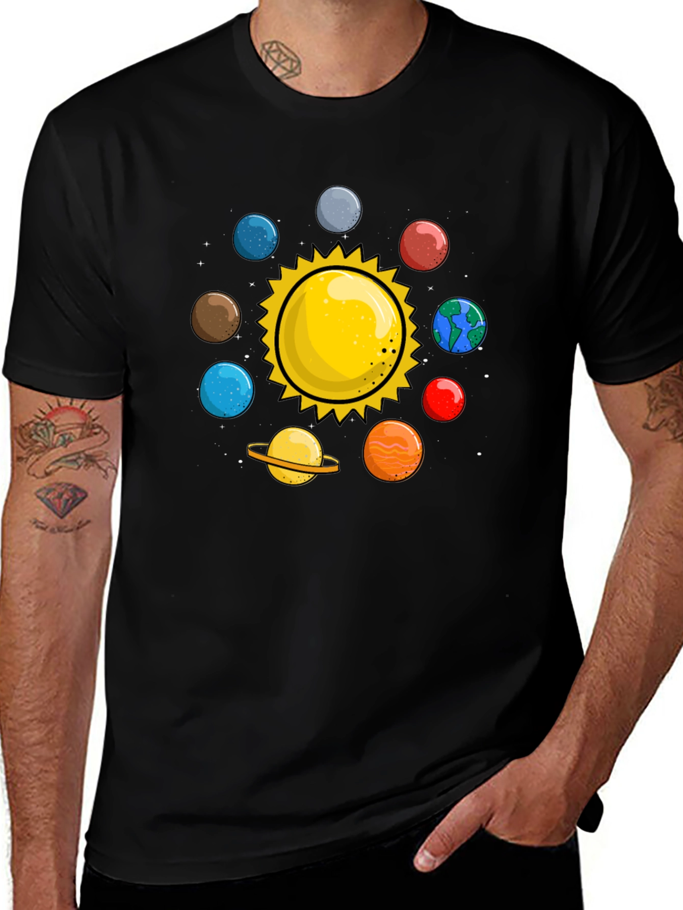 Solar System T-Shirt - Planets Graphic Tee