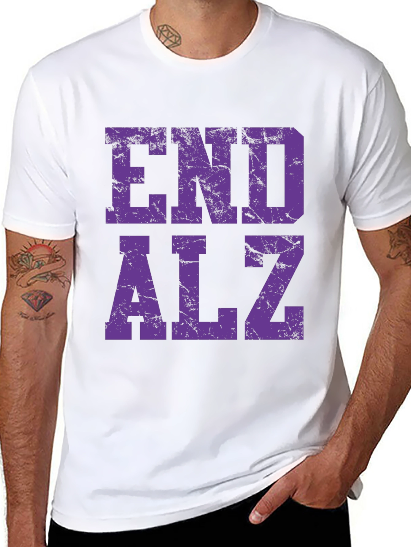 End ALZ Awareness T-Shirt - Black
