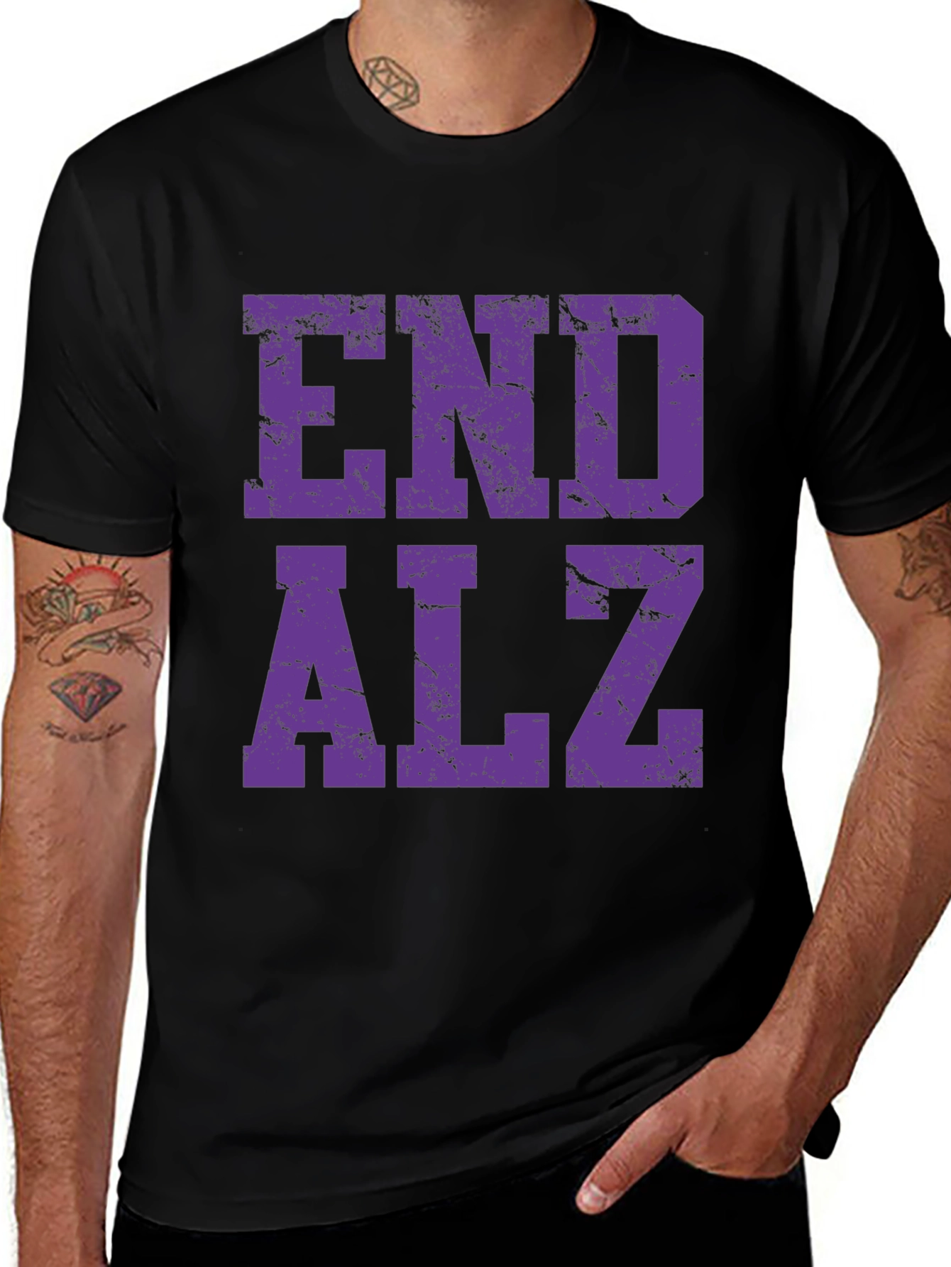 End ALZ Awareness T-Shirt - Black