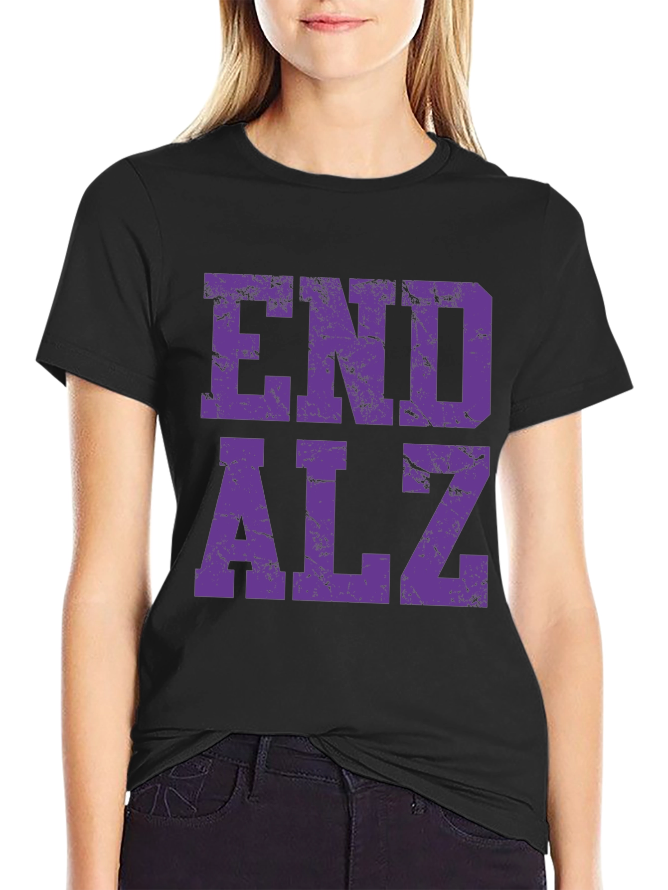 End ALZ Awareness T-Shirt - Black