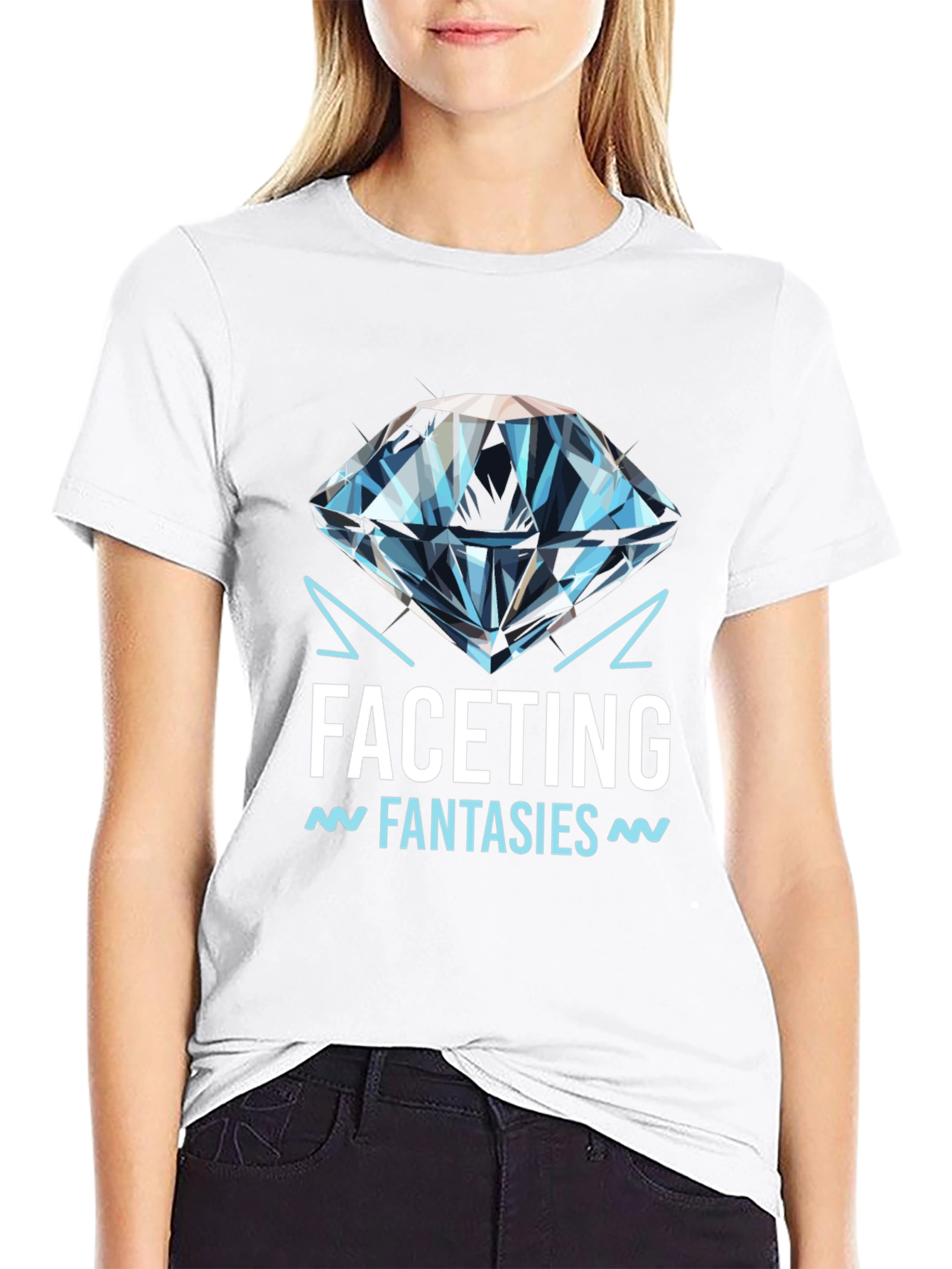 Facetting Fantasies Graphic Tee - Black