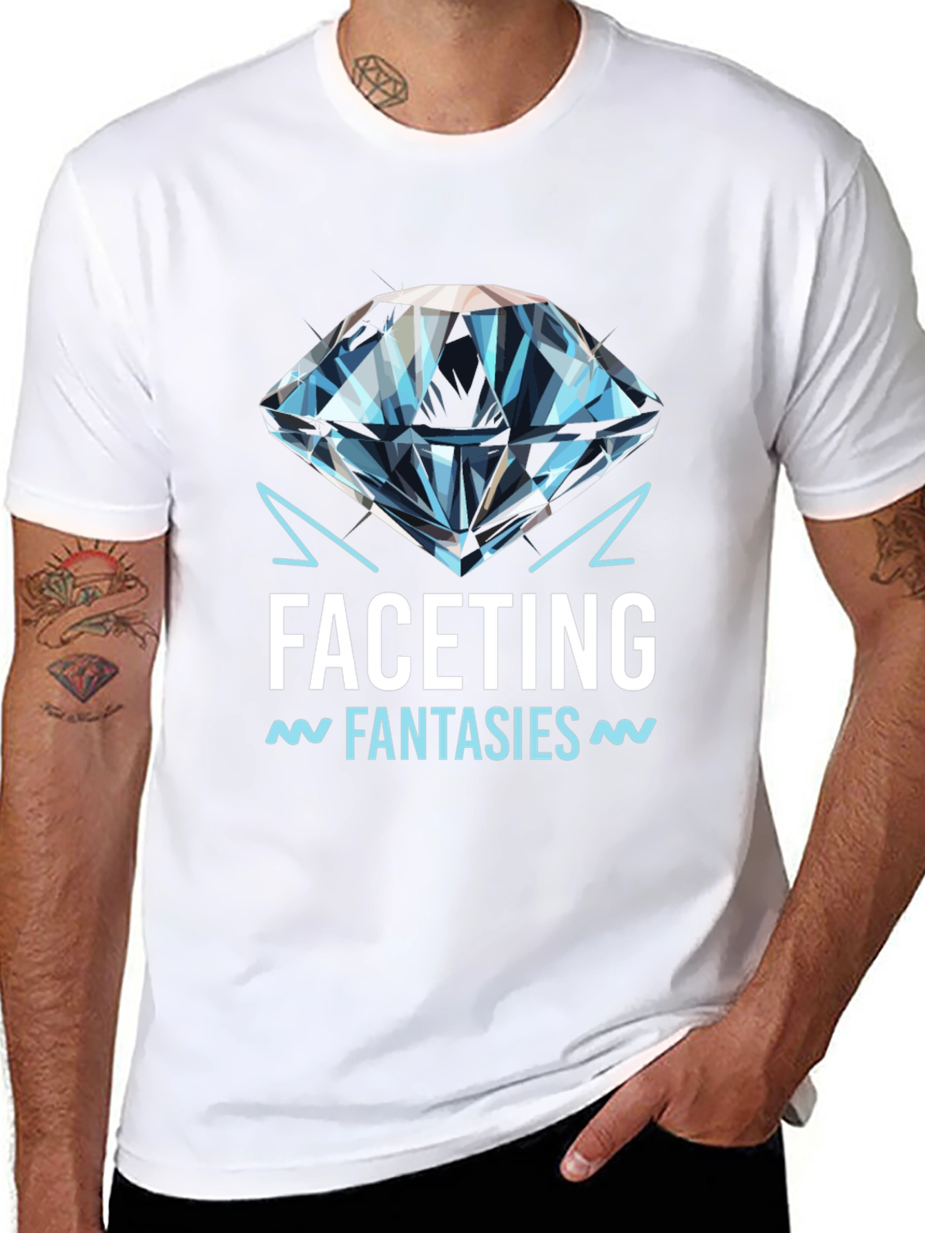 Facetting Fantasies Graphic Tee - Black