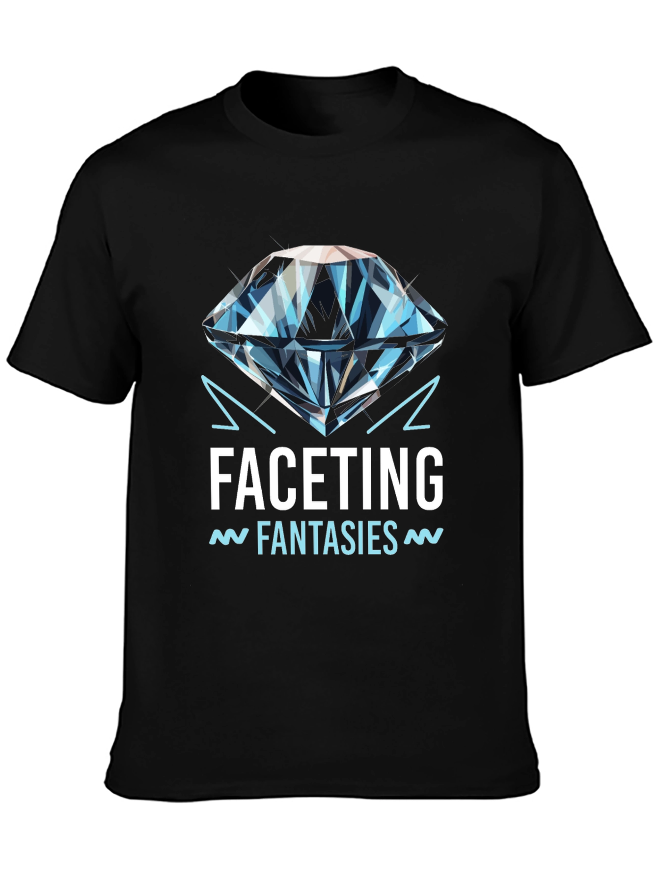 Facetting Fantasies Graphic Tee - Black