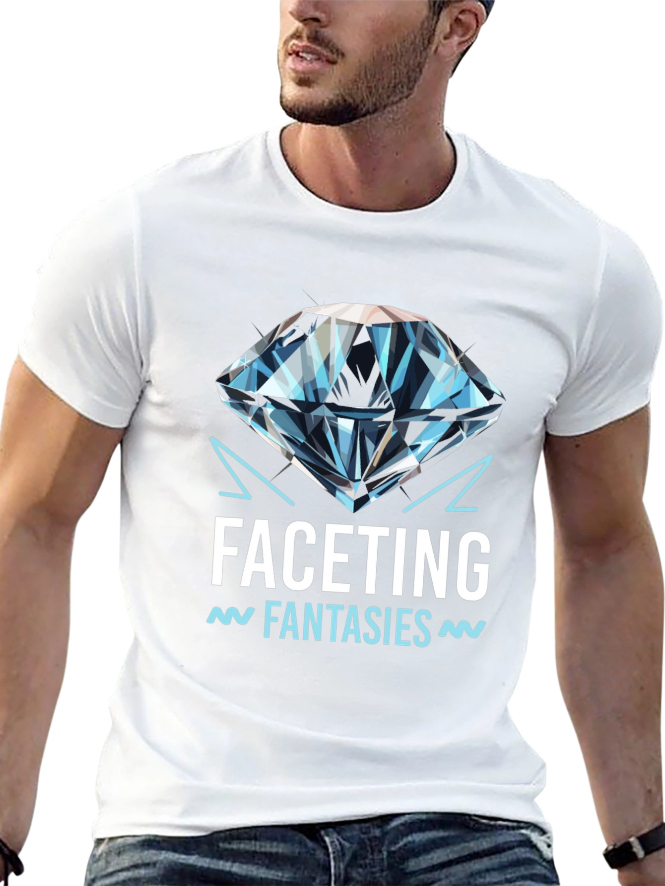 Facetting Fantasies Graphic Tee - Black