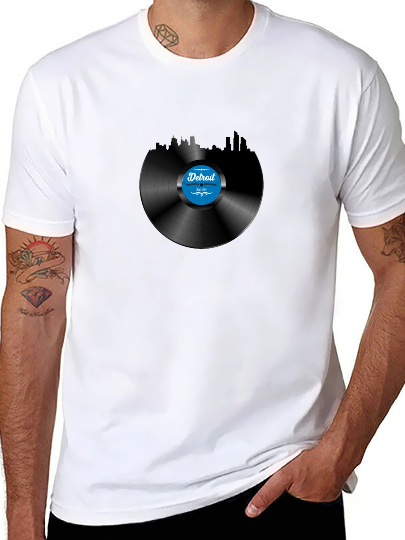 Detroit Vinyl Record Graphic Tee