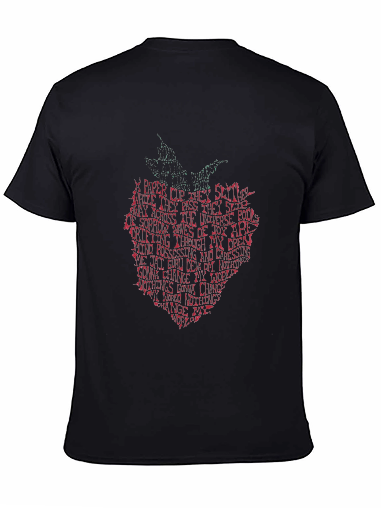 Strawberry Lyrics T-Shirt - Unique Word Art Design