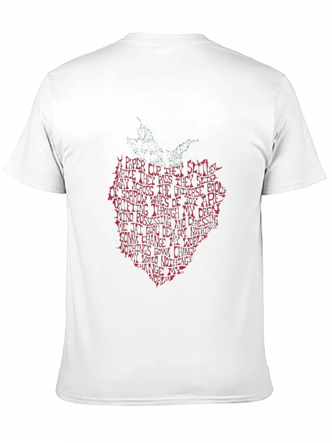 Strawberry Lyrics T-Shirt - Unique Word Art Design