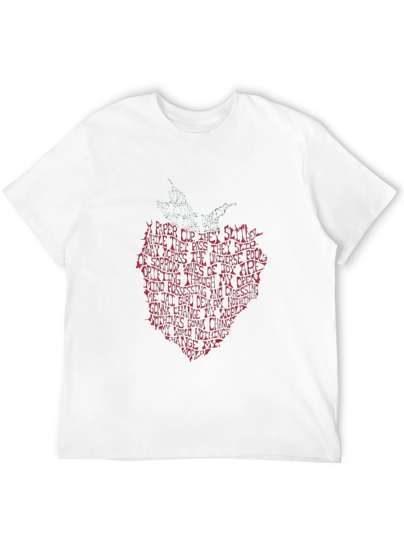 Strawberry Lyrics T-Shirt - Unique Word Art Design