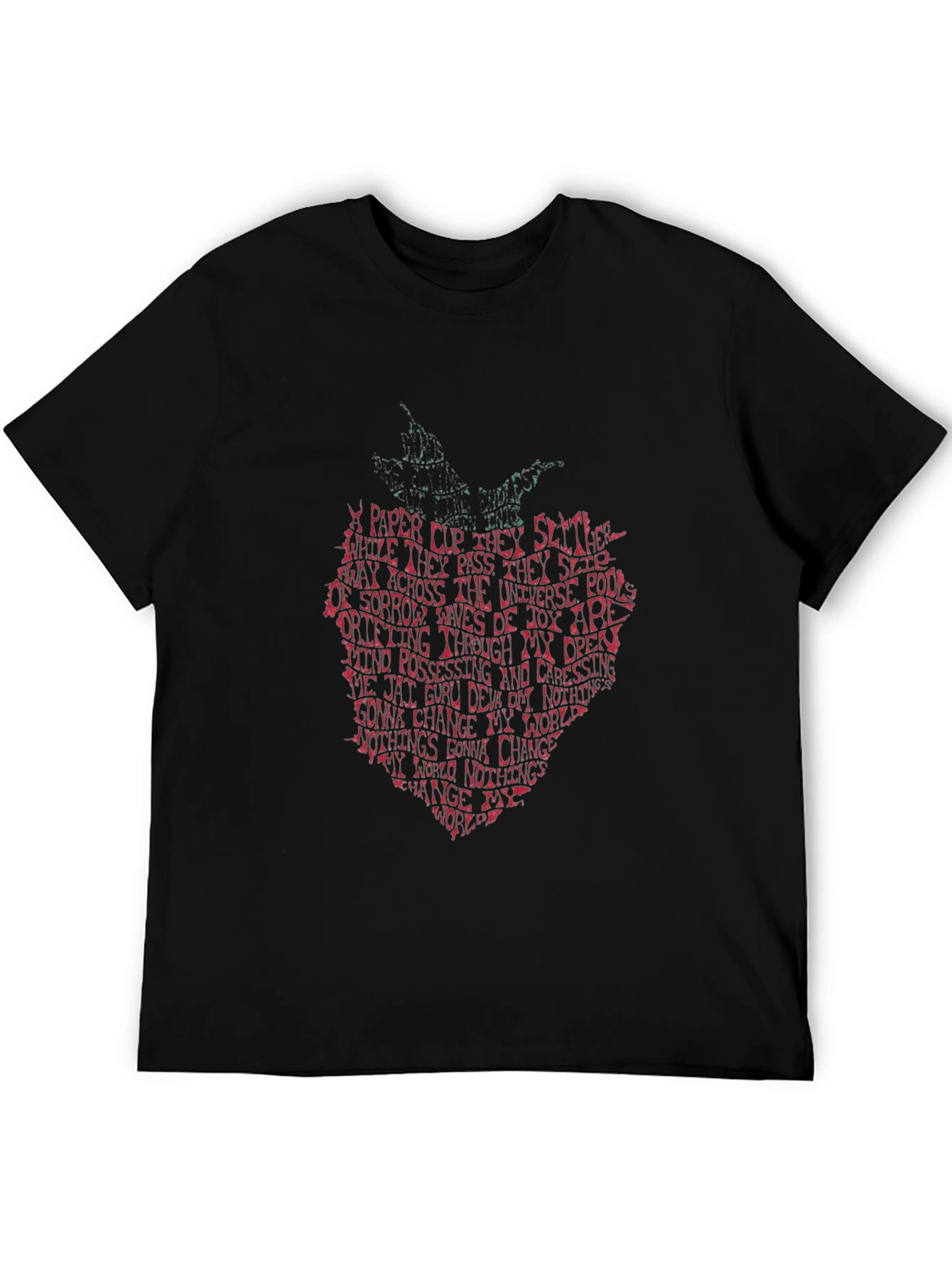 Strawberry Lyrics T-Shirt - Unique Word Art Design