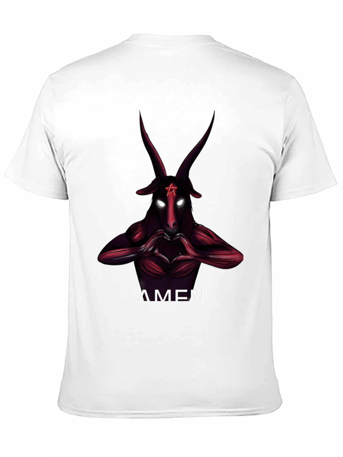 Baphomet Graphic Print Crew Neck T-Shirt