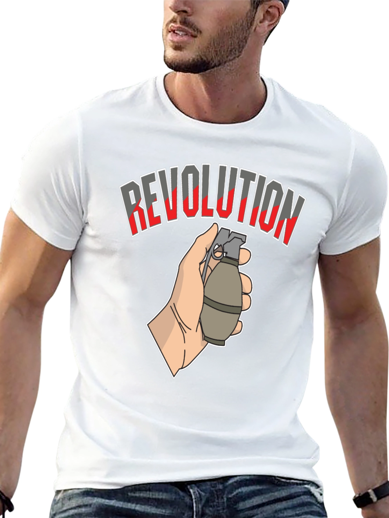 Revolution Grenade Graphic T-Shirt - Black