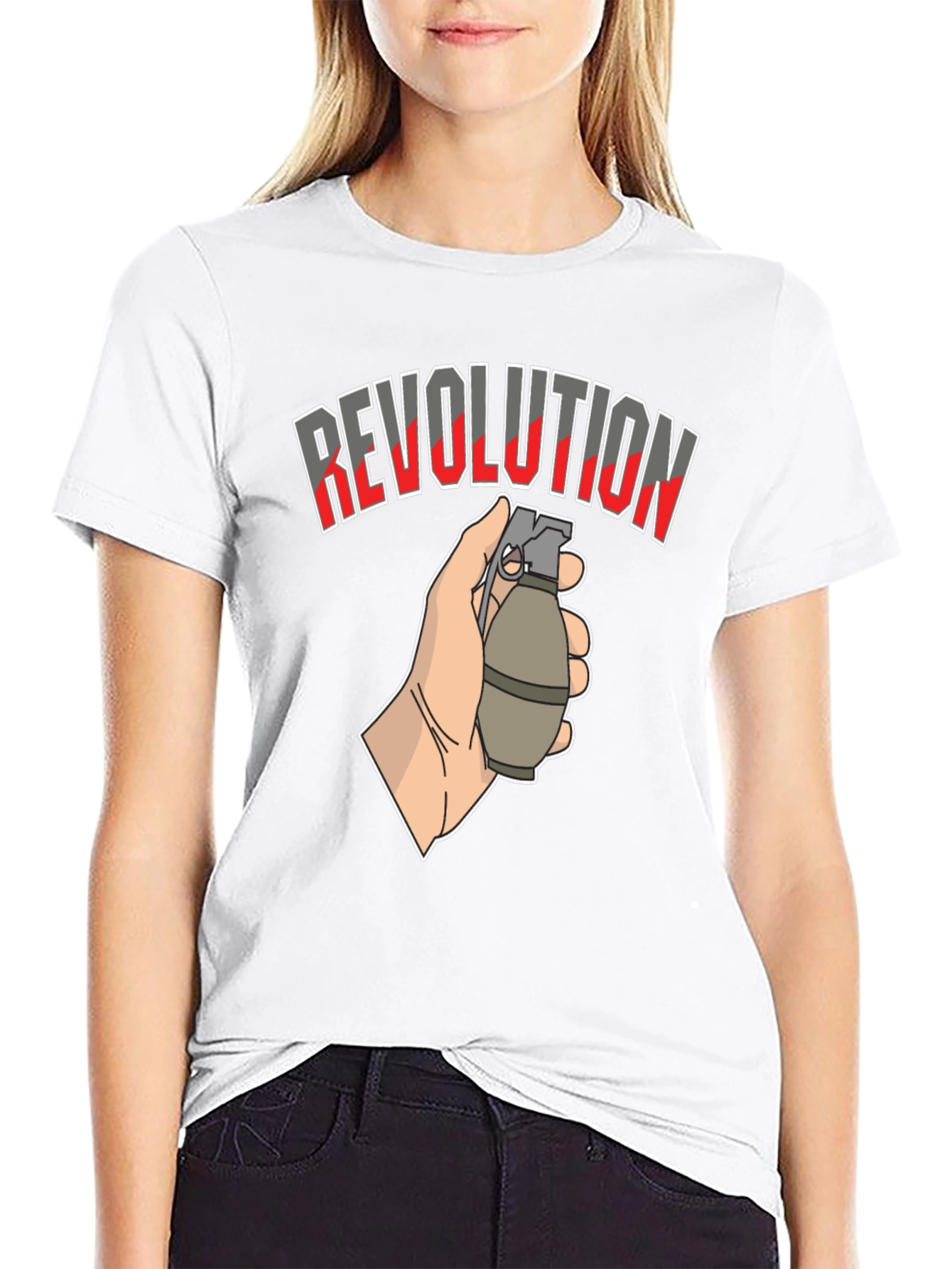 Revolution Grenade Graphic T-Shirt - Black