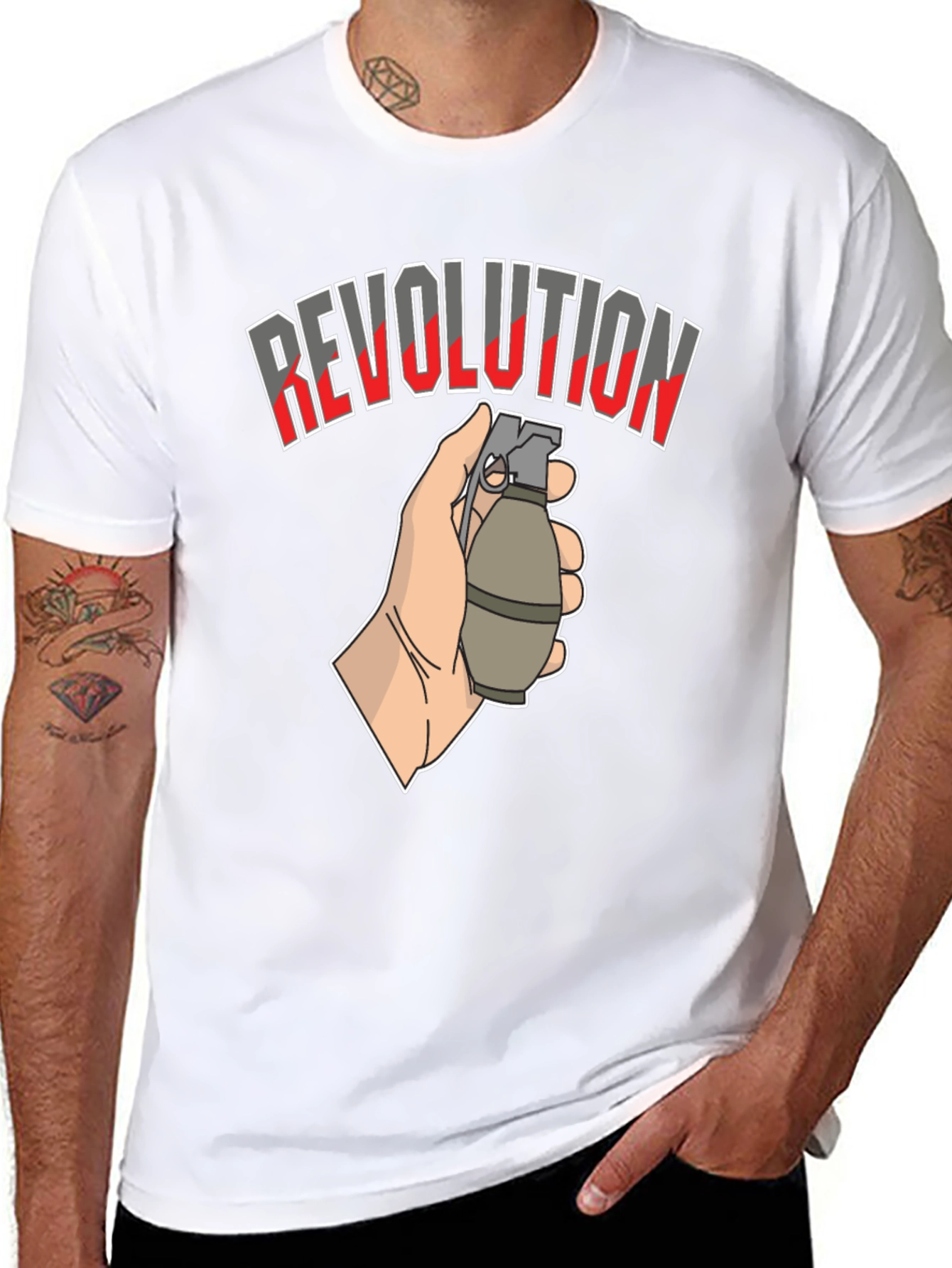 Revolution Grenade Graphic T-Shirt - Black