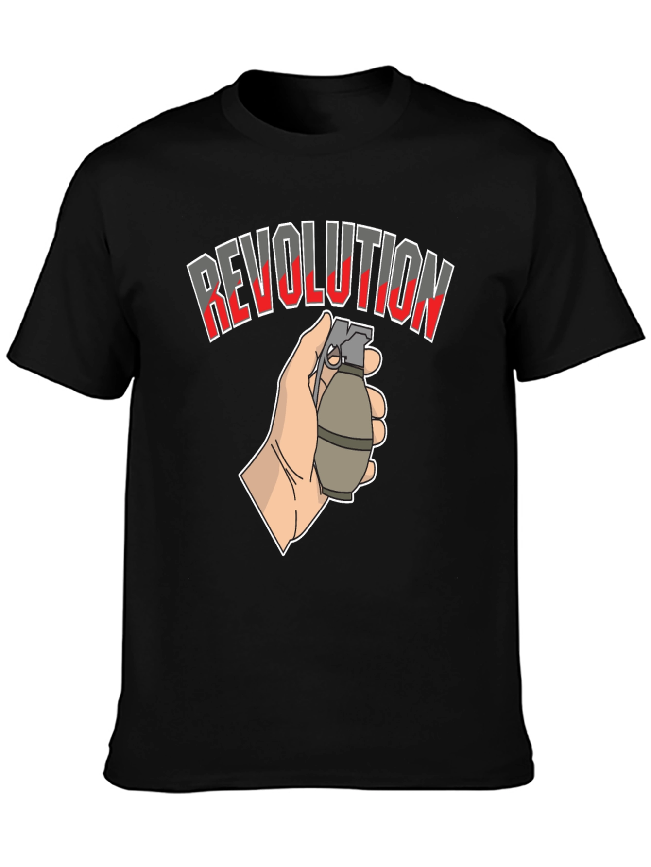 Revolution Grenade Graphic T-Shirt - Black