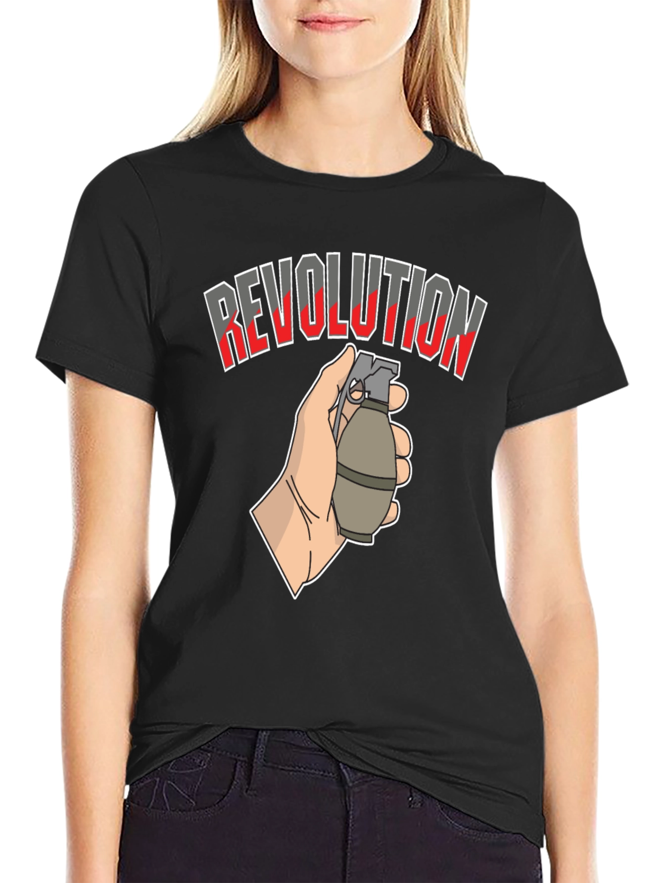Revolution Grenade Graphic T-Shirt - Black
