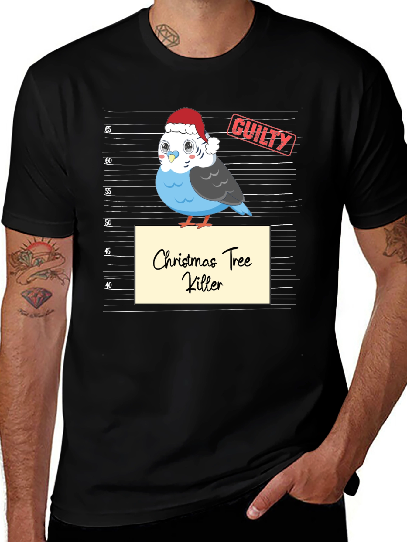 Christmas Tree Killer Bird T-Shirt