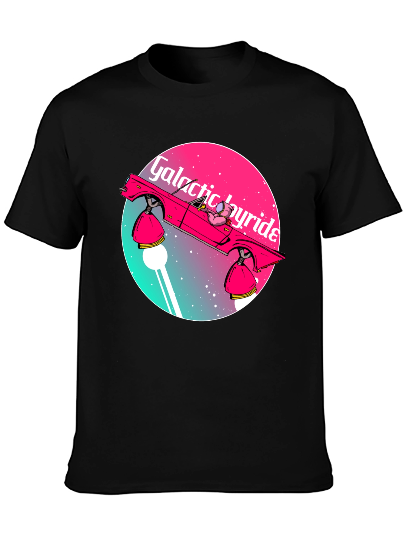 Galactic Joyride T-Shirt - Retro Space Car Graphic Tee
