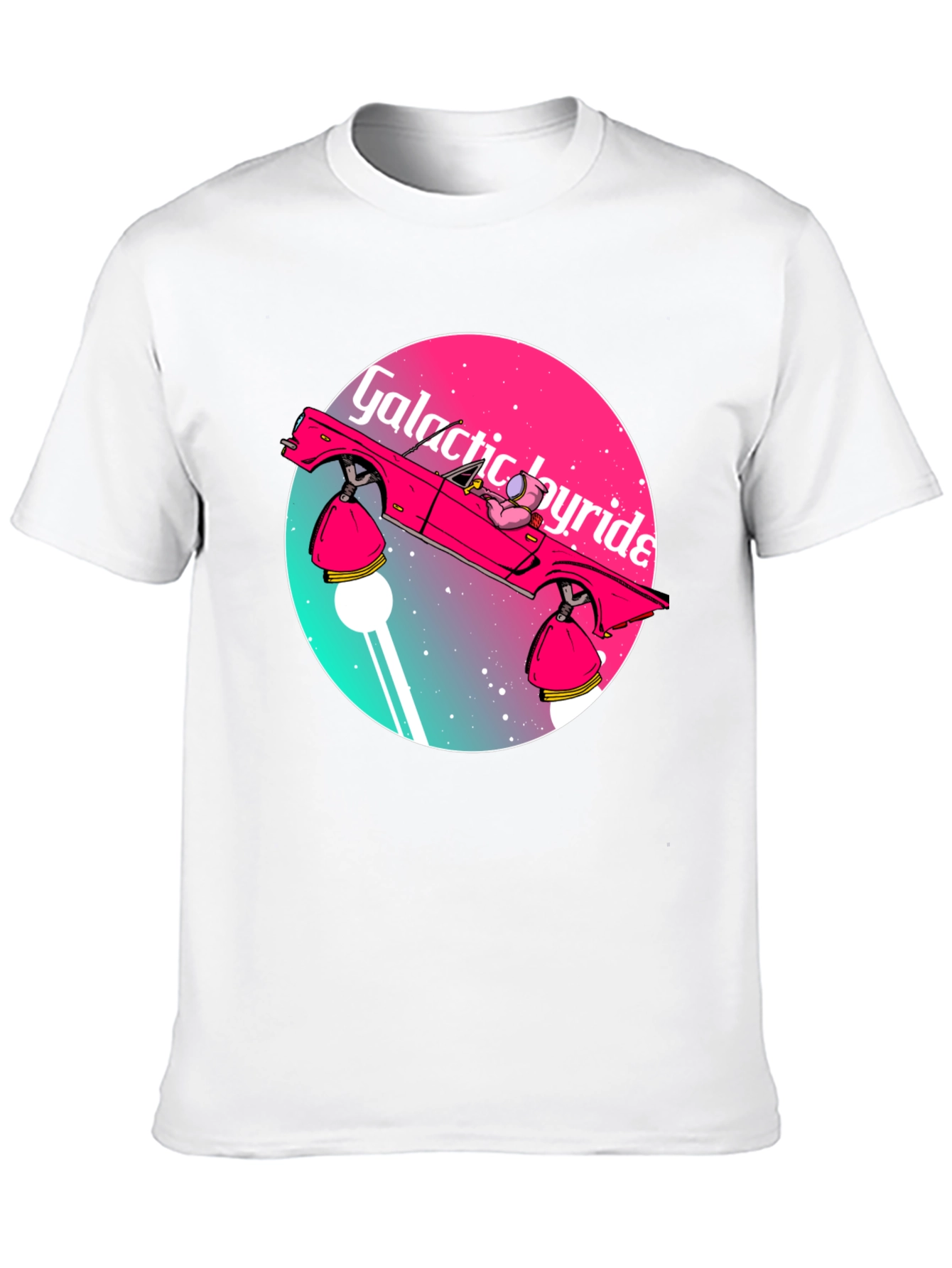 Galactic Joyride T-Shirt - Retro Space Car Graphic Tee