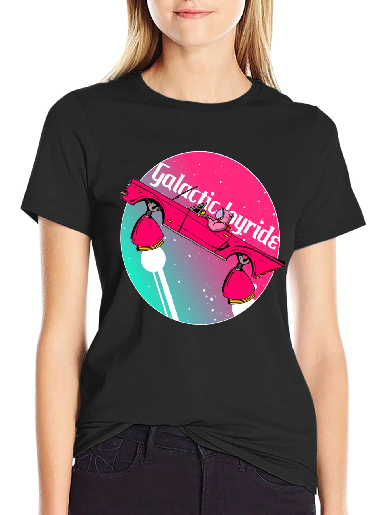 Galactic Joyride T-Shirt - Retro Space Car Graphic Tee