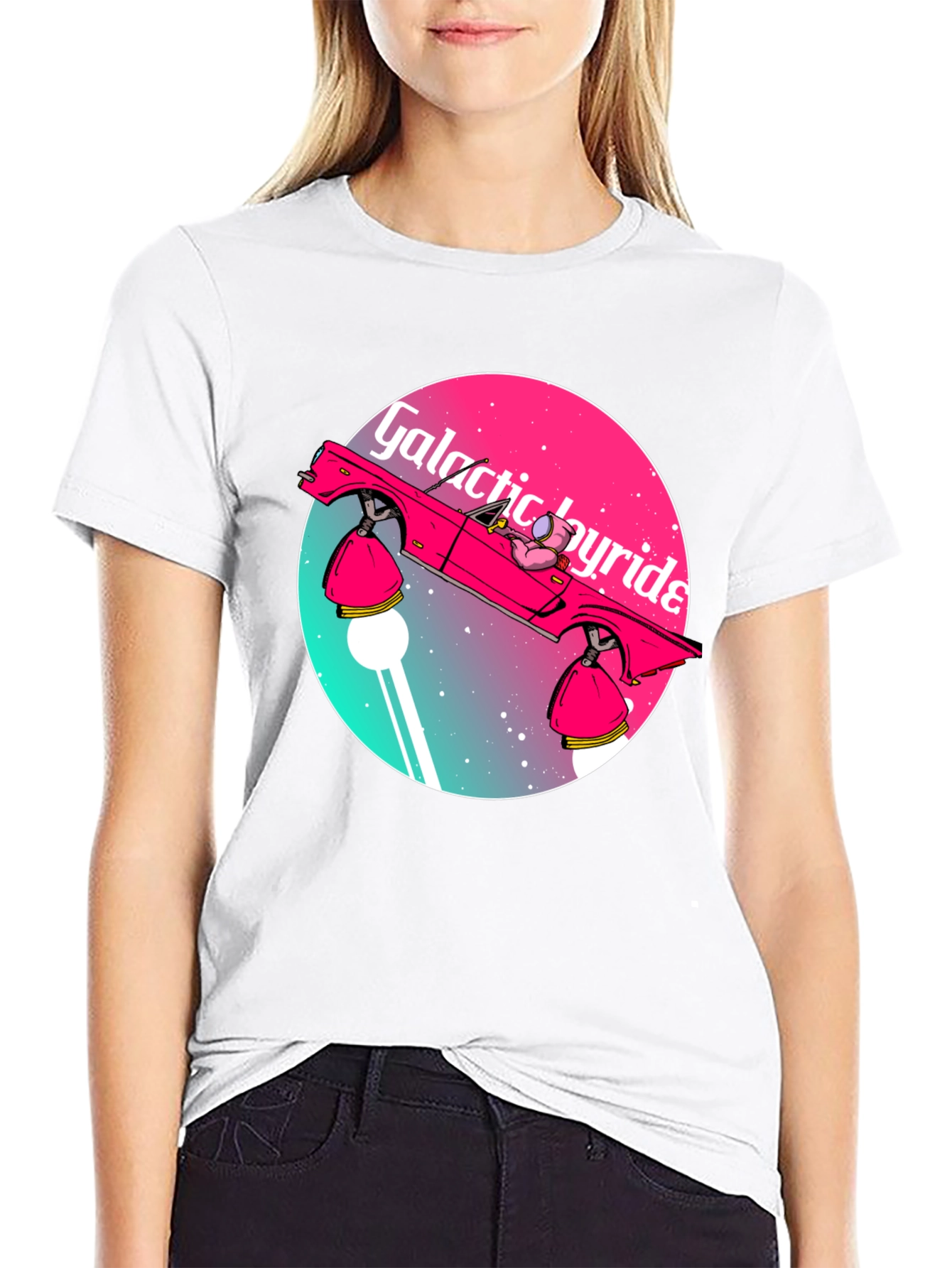 Galactic Joyride T-Shirt - Retro Space Car Graphic Tee