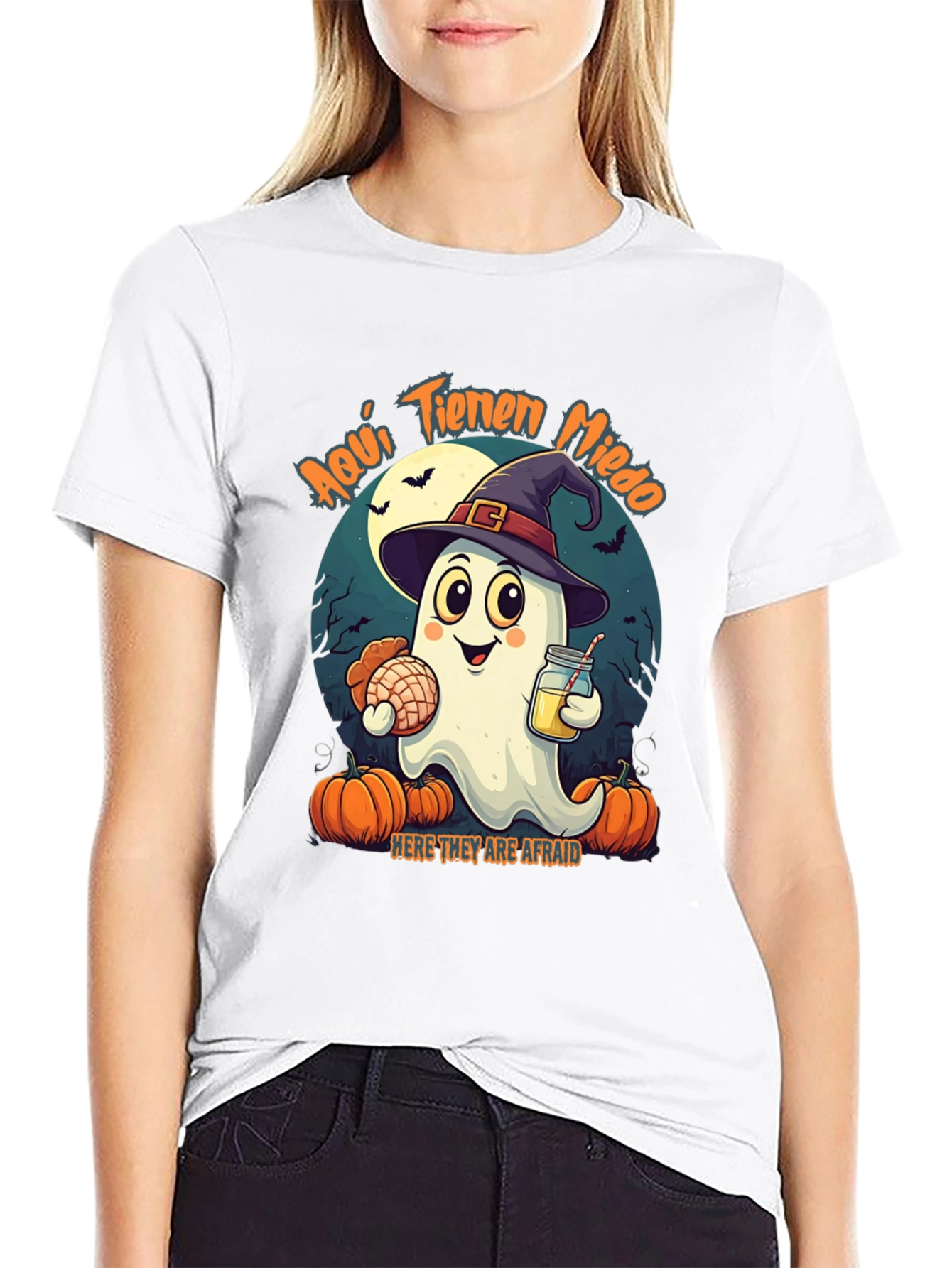 Halloween Ghost T-Shirt - Aquí Tienen Miedo