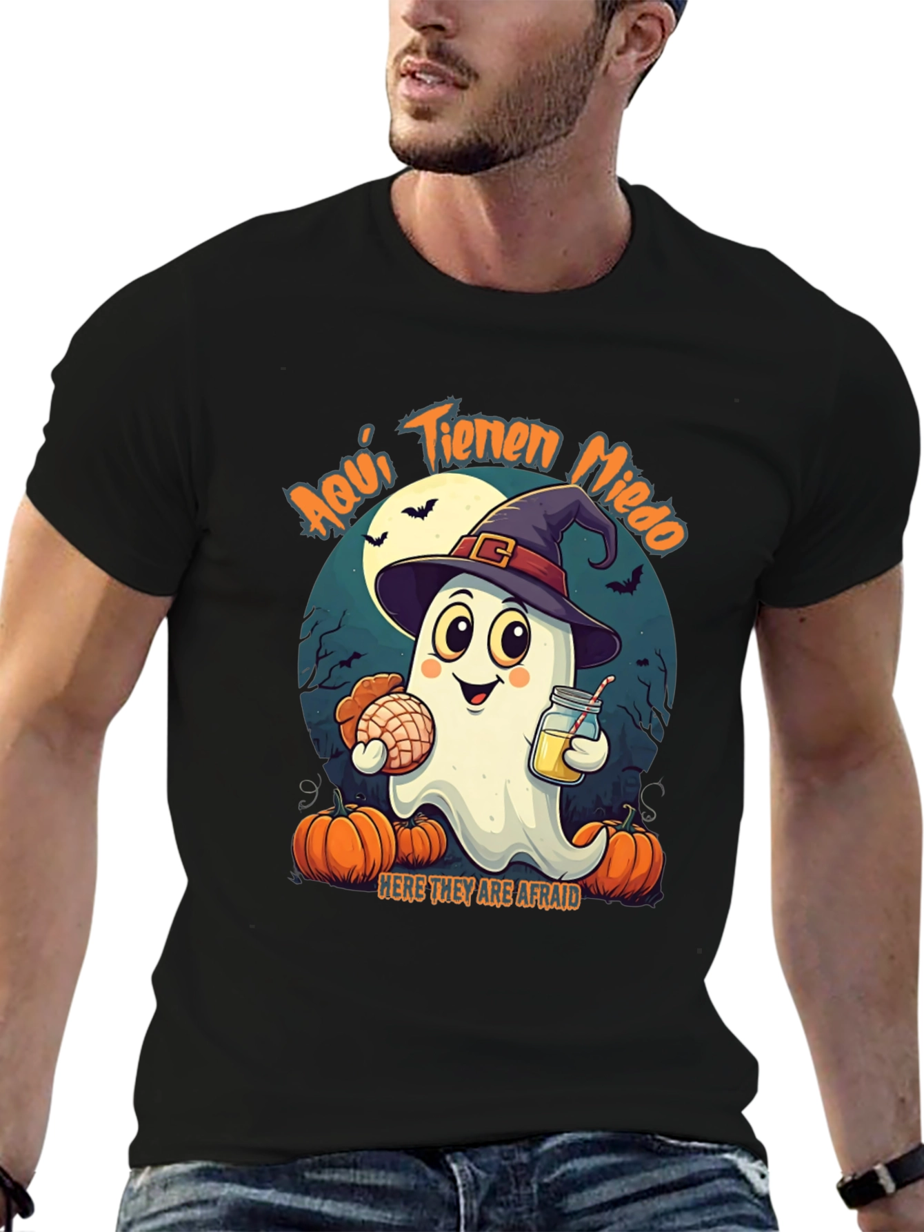 Halloween Ghost T-Shirt - Aquí Tienen Miedo