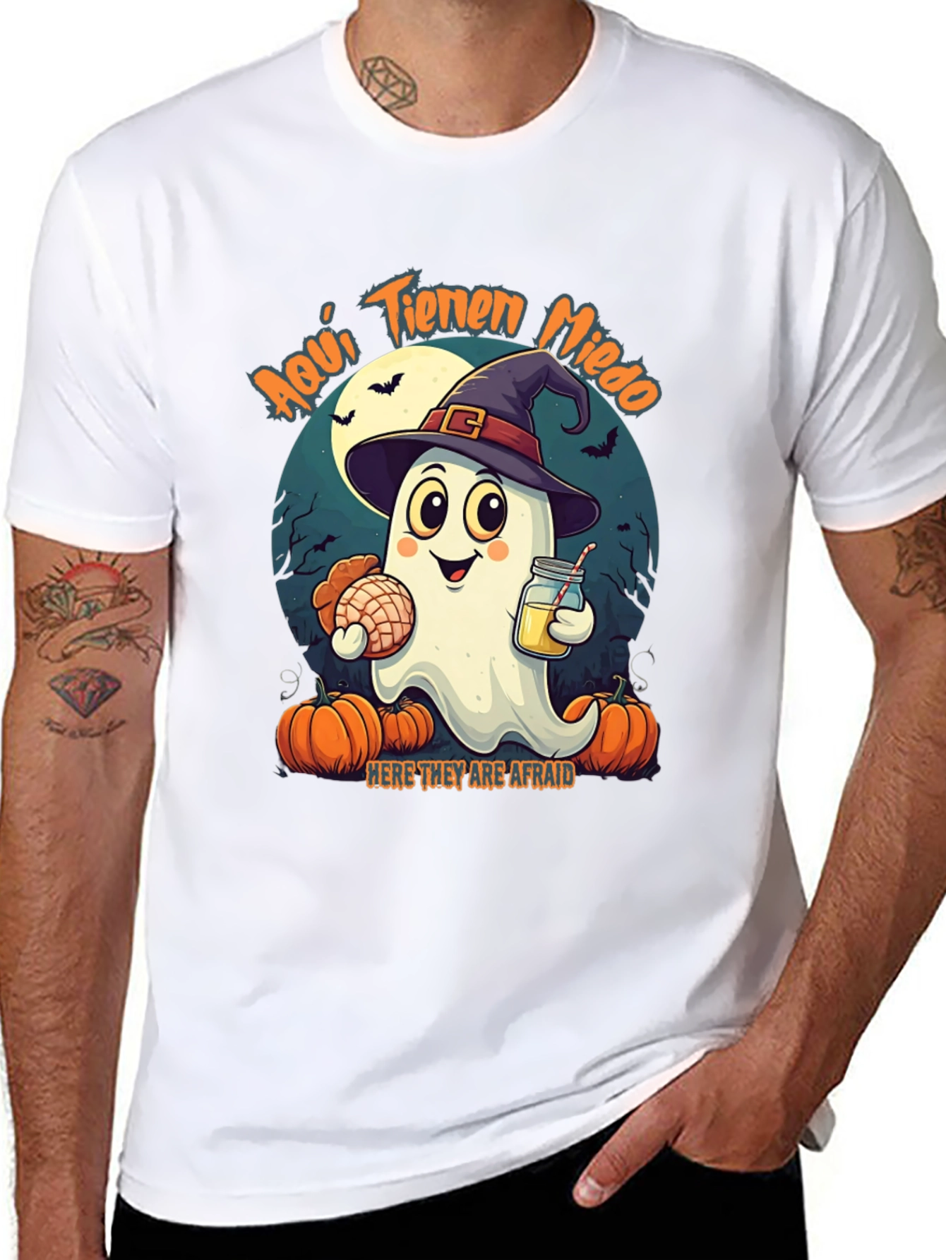 Halloween Ghost T-Shirt - Aquí Tienen Miedo