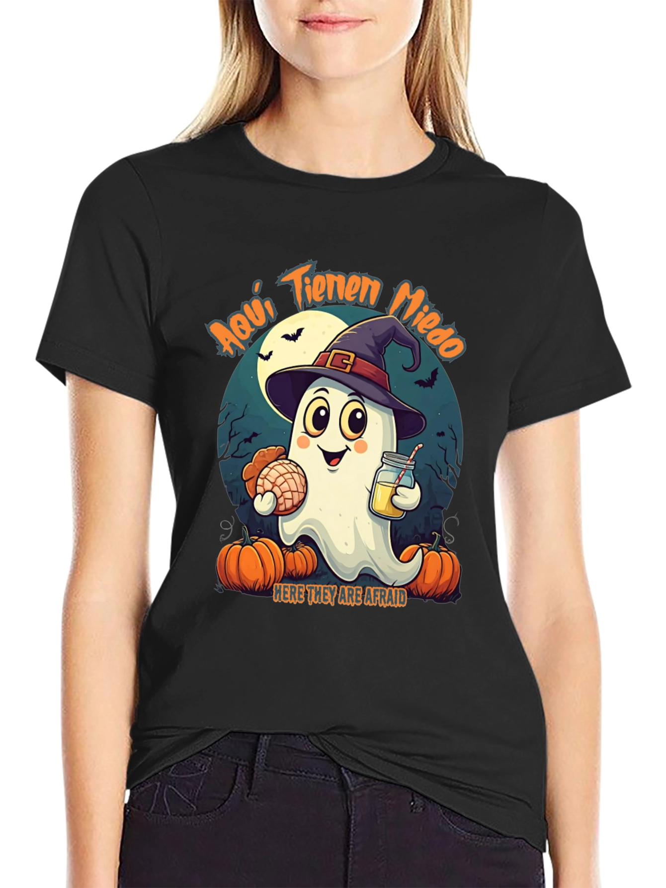 Halloween Ghost T-Shirt - Aquí Tienen Miedo