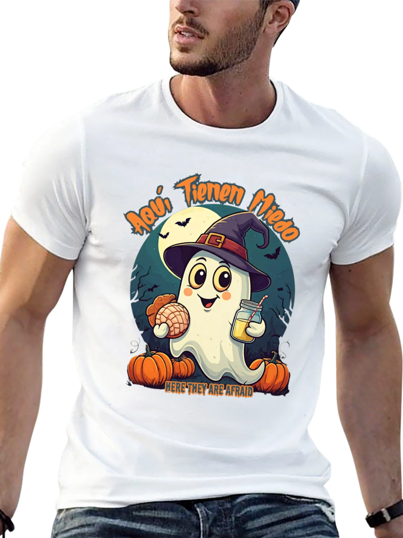Halloween Ghost T-Shirt - Aquí Tienen Miedo