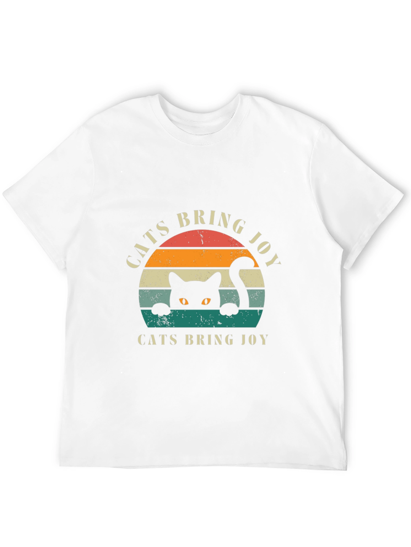 Cats Bring Joy Retro Graphic T-Shirt