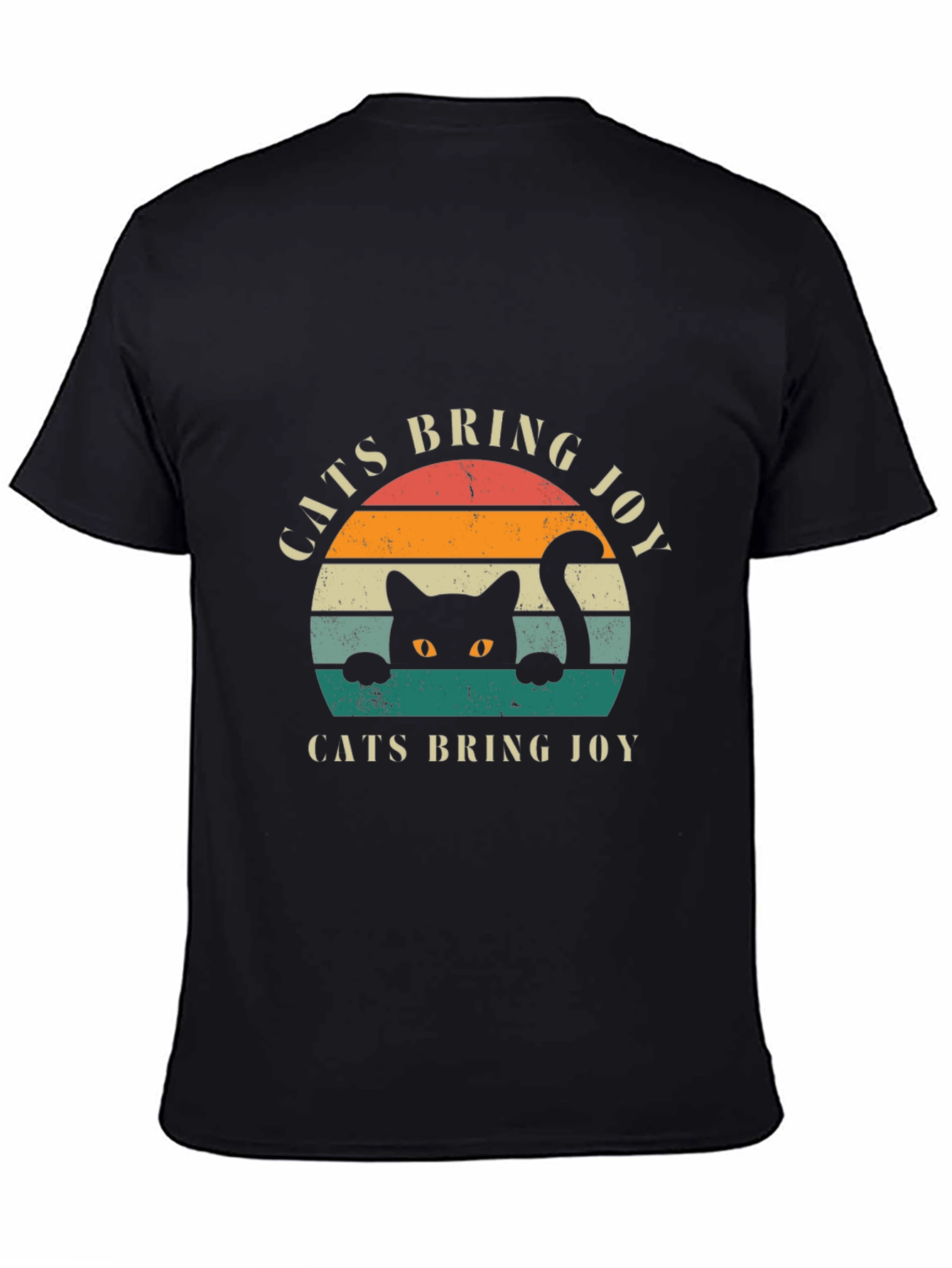 Cats Bring Joy Retro Graphic T-Shirt