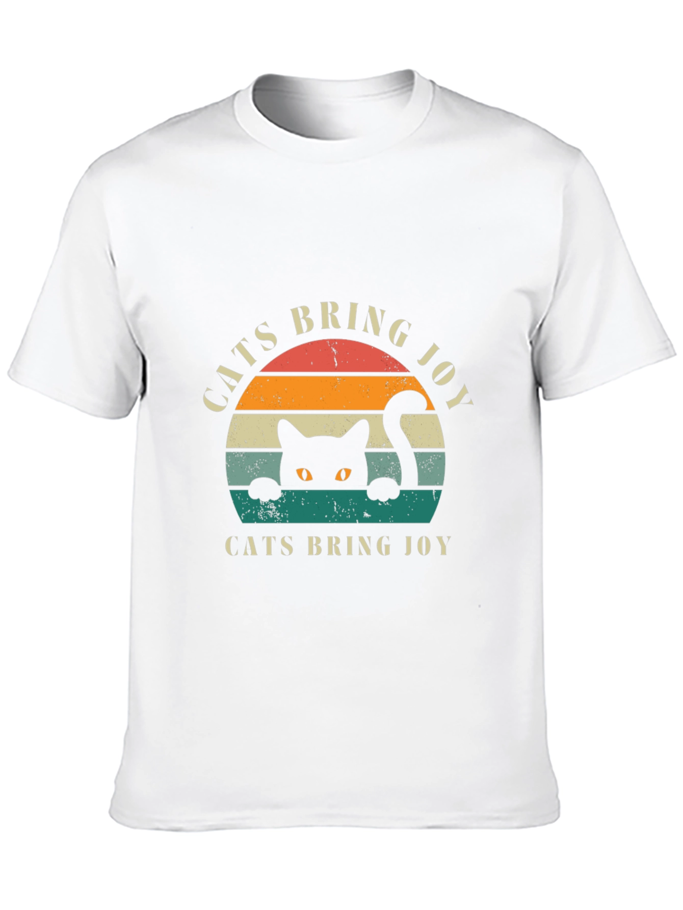 Cats Bring Joy Retro Graphic T-Shirt