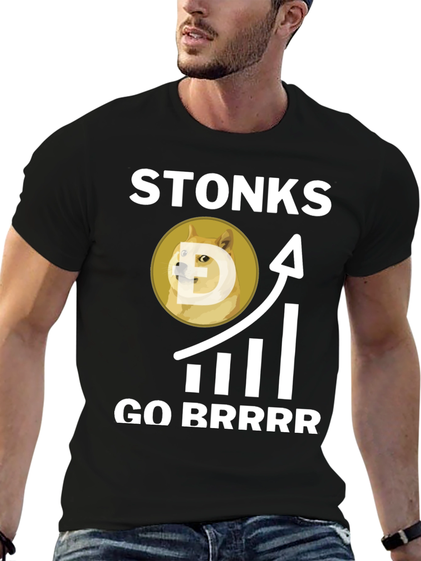 Stonks Go Brrrr Dogecoin Meme T-Shirt