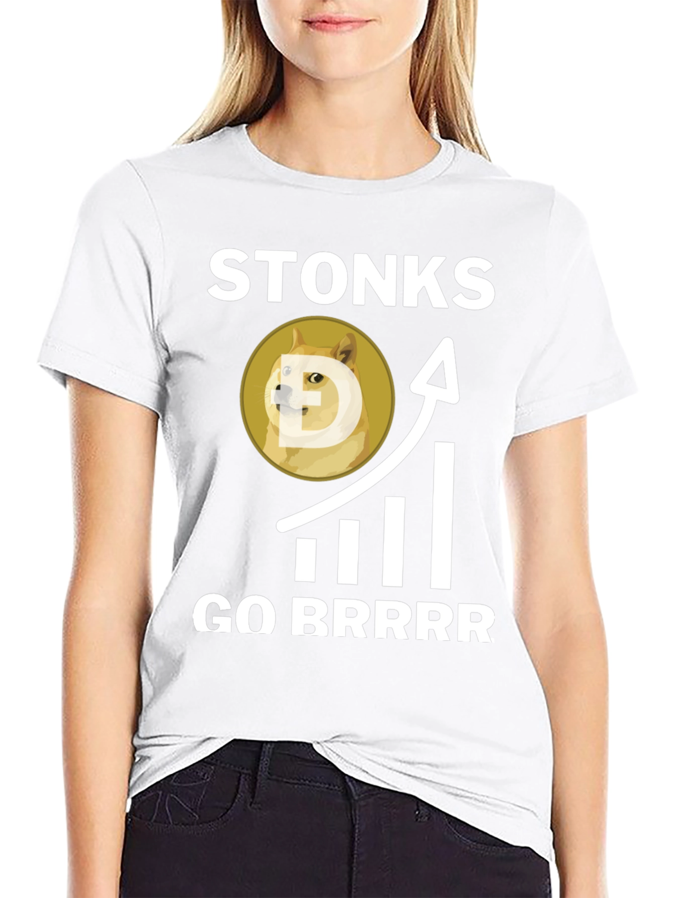 Stonks Go Brrrr Dogecoin Meme T-Shirt