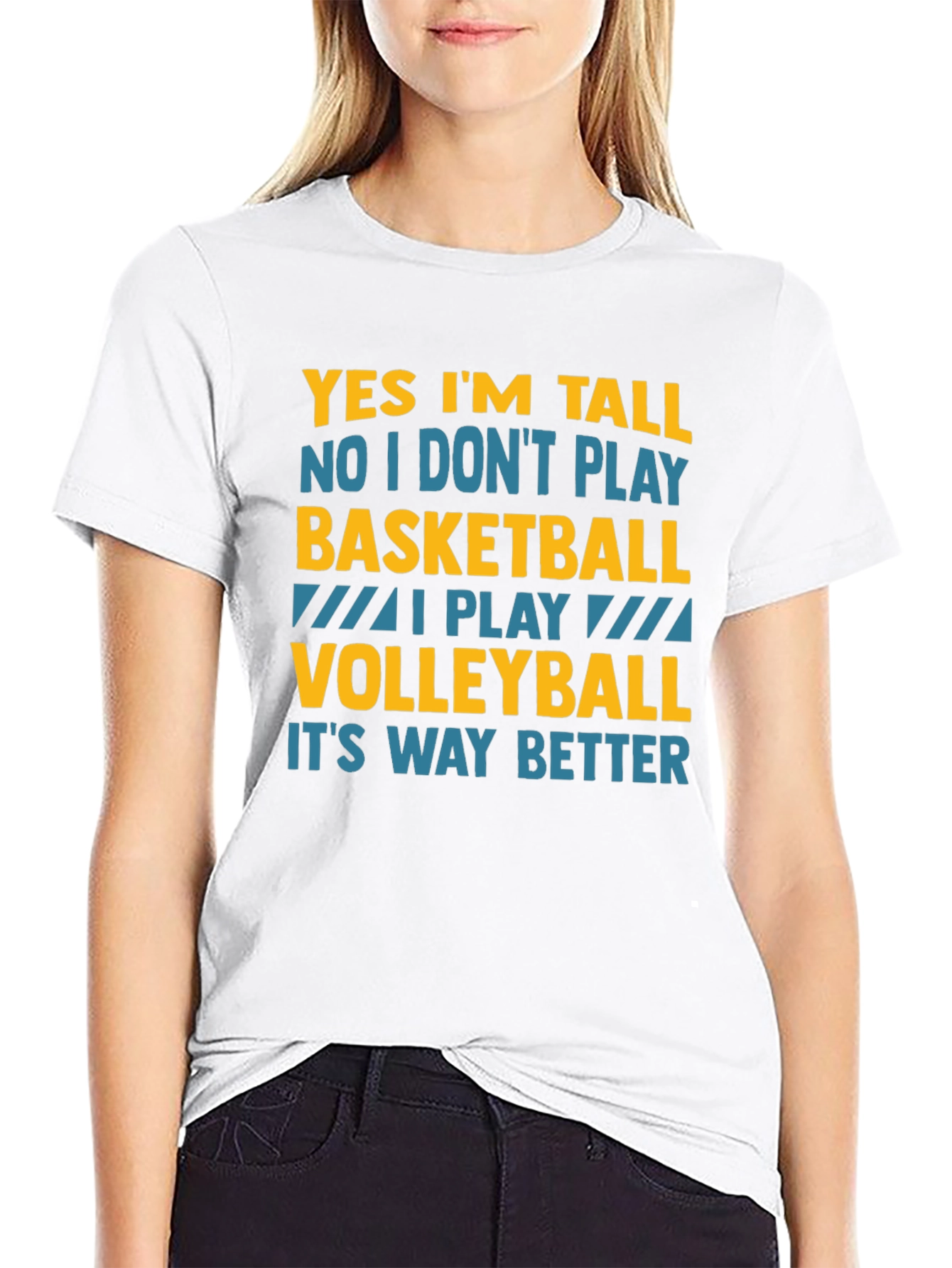 Funny Volleyball T-Shirt: Yes Im Tall I Play Volleyball