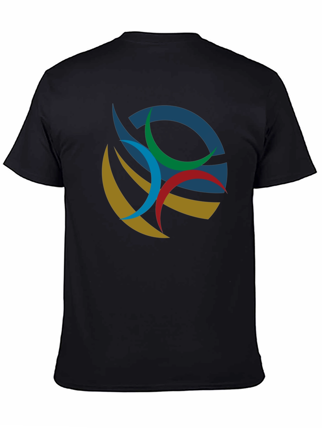 Abstract Graphic Tee - Stylish Mens Black T-Shirt