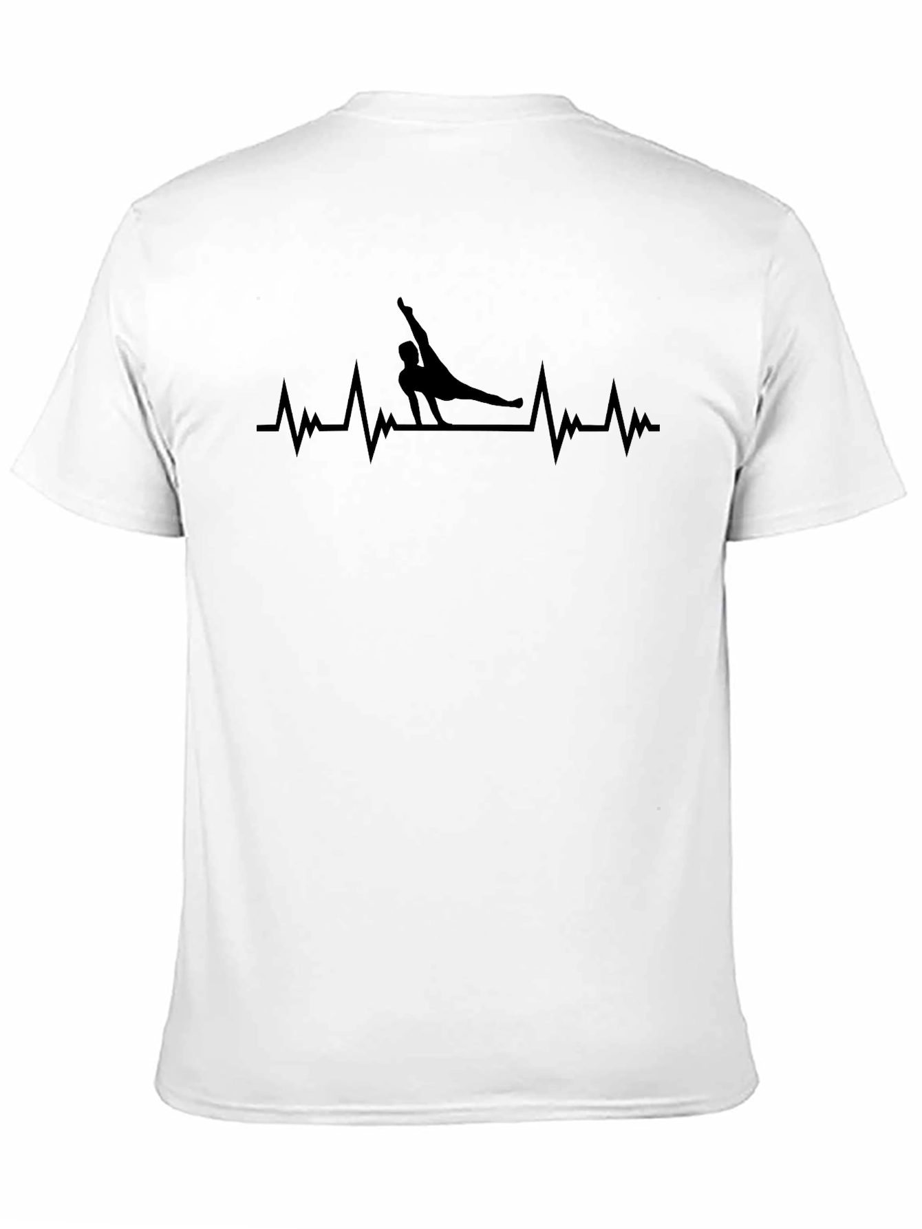 Yoga Heartbeat Graphic Tee - Black T-Shirt