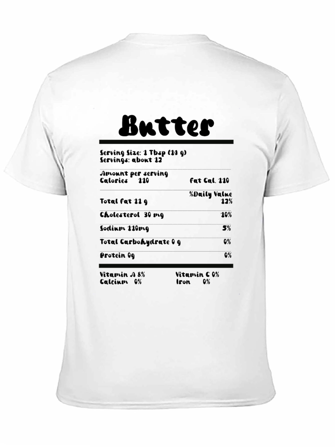 Butter Nutrition Facts T-Shirt