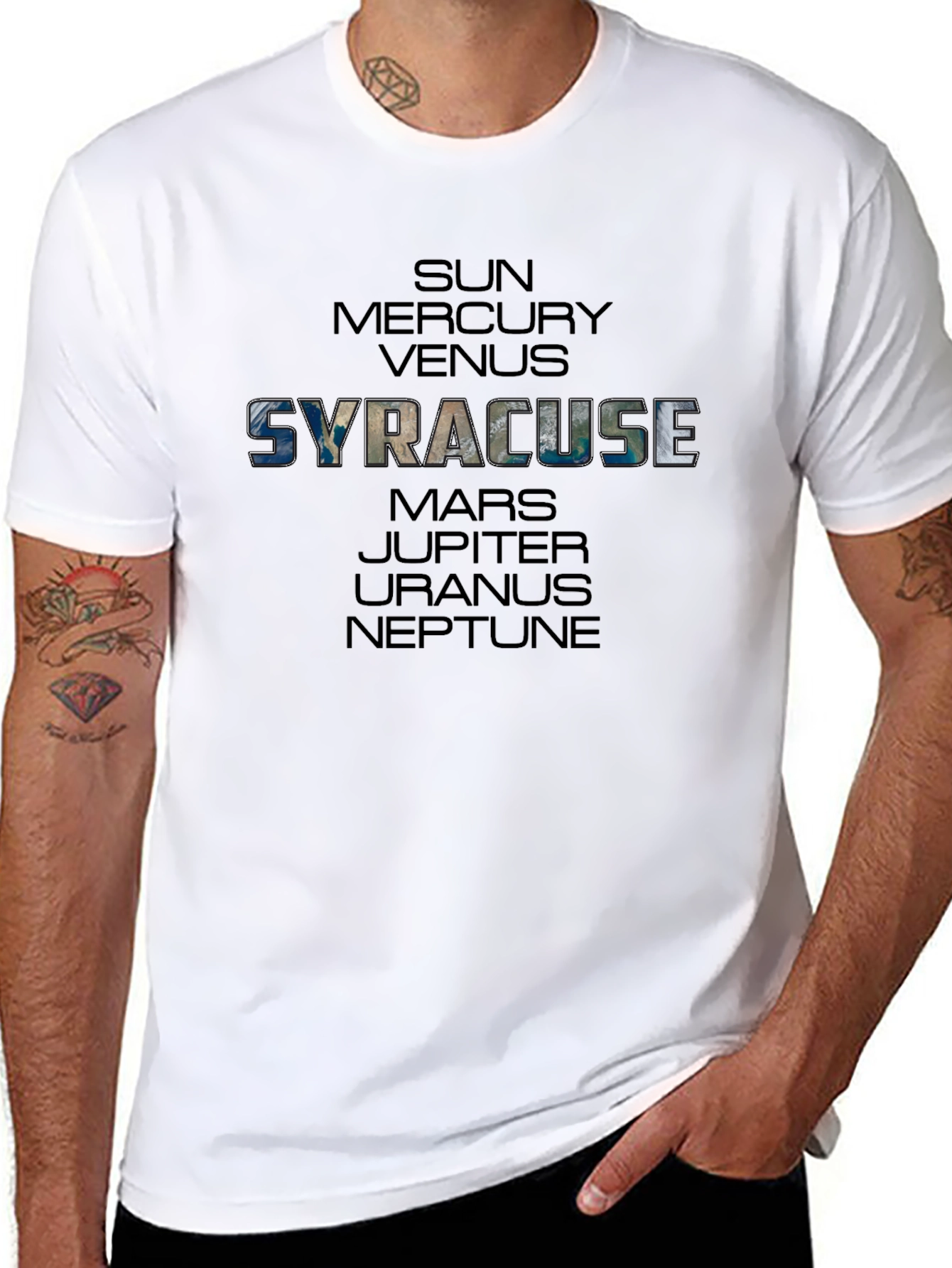 Syracuse Planets Graphic T-Shirt - Black