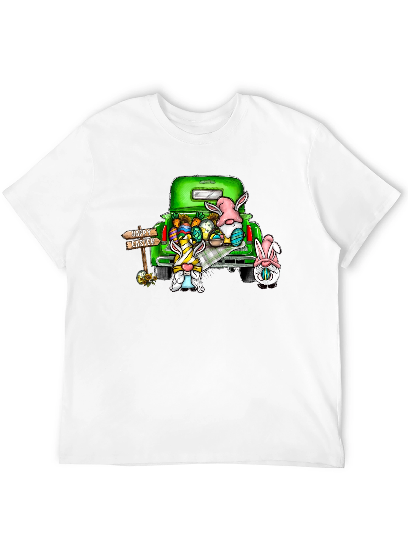 Easter Gnomes Truck Black Tee