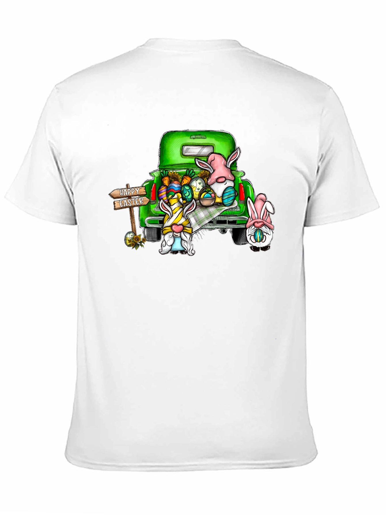 Easter Gnomes Truck Black Tee