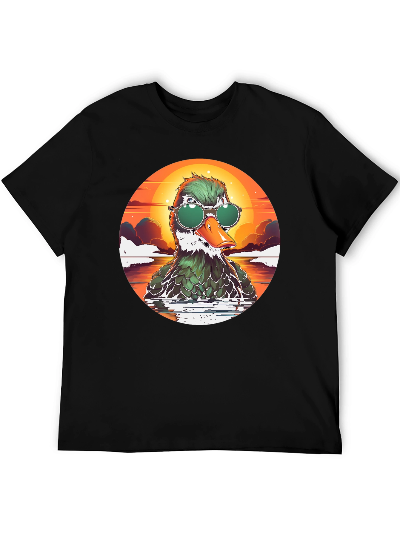 Cool Duck Tee - Retro Sunset Style