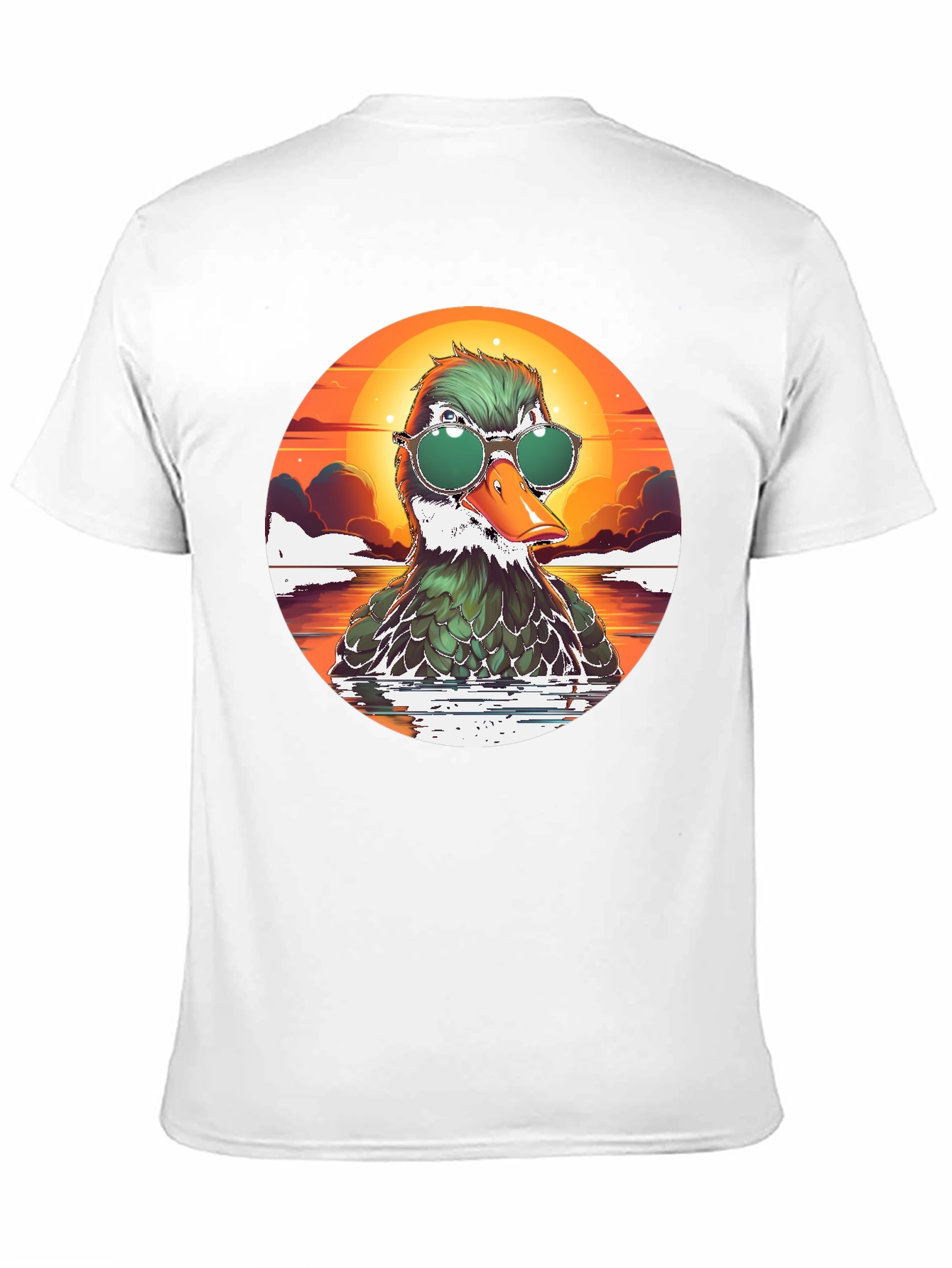 Cool Duck Tee - Retro Sunset Style