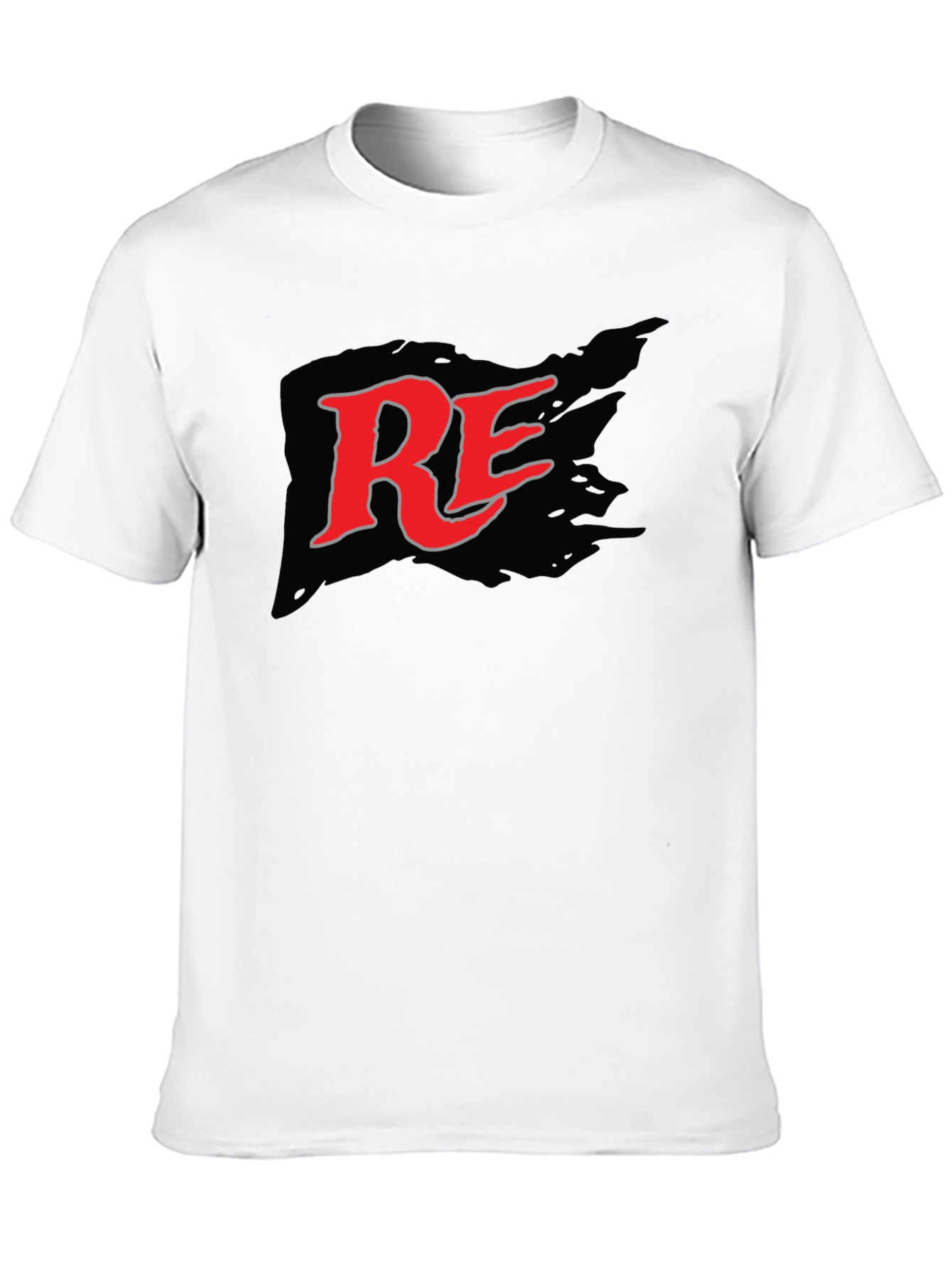 RE Logo Graphic Print Black T-Shirt