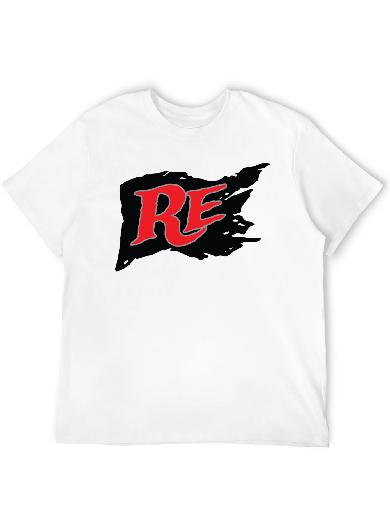 RE Logo Graphic Print Black T-Shirt