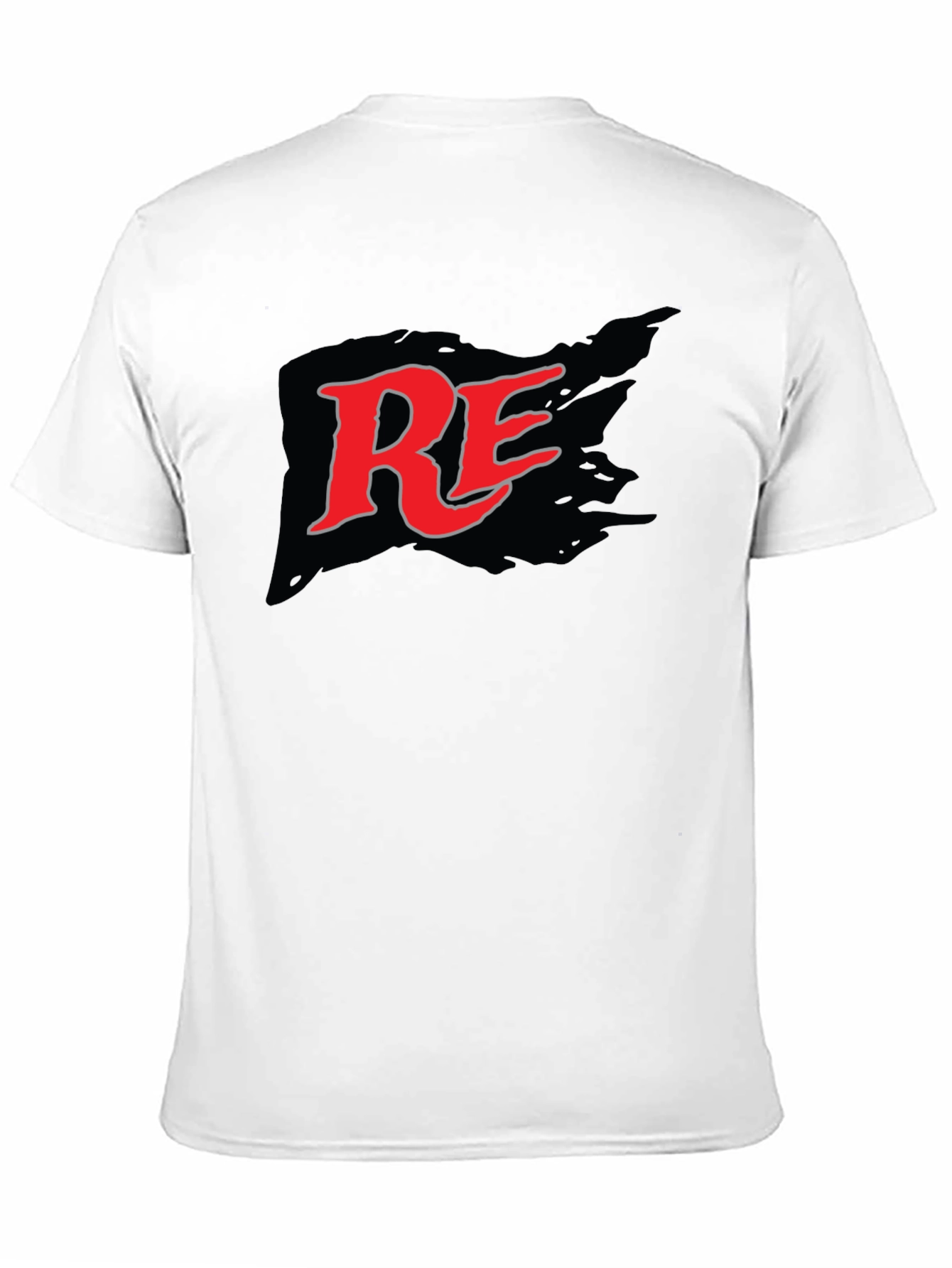 RE Logo Graphic Print Black T-Shirt