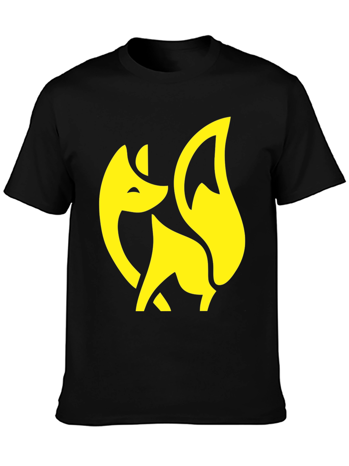 Fox Graphic Tee - Stylish Black T-Shirt
