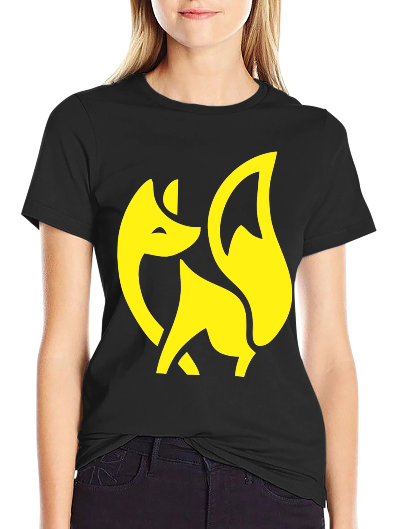 Fox Graphic Tee - Stylish Black T-Shirt
