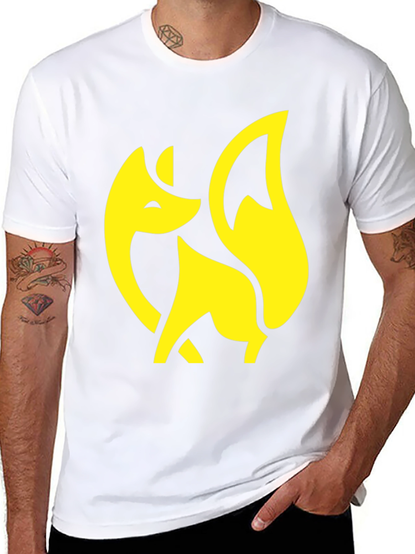 Fox Graphic Tee - Stylish Black T-Shirt